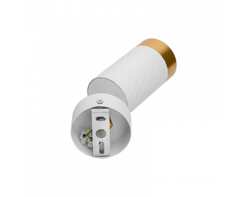 Накладной светильник WOLTA WSL-GU10/S10WG IP20 под лампу GU10 Белый/золото CELLA D60x170 1/50