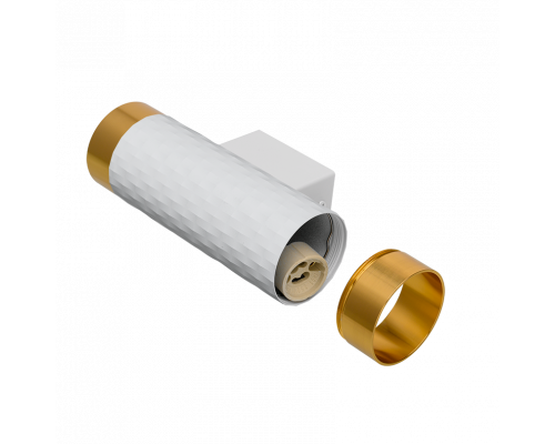 Накладной светильник WOLTA WSL-GU10/W10WG IP20 под лампу GU10 Белый/золото CELLA D55x170 1/30