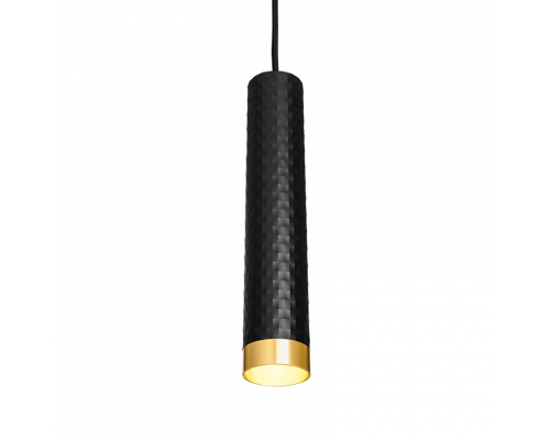 Подвесной светильник WOLTA WSL-GU10/P10BG IP20 под лампу GU10 Чёрный/золото CELLA D55x280 1/20