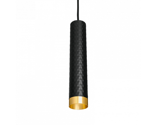 Подвесной светильник WOLTA WSL-GU10/P10BG IP20 под лампу GU10 Чёрный/золото CELLA D55x280 1/20