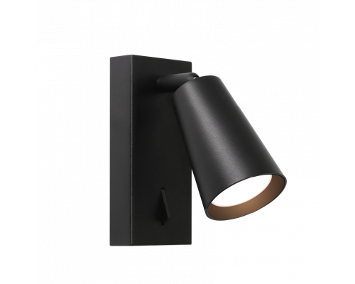 Накладной светильник WOLTA WSL-GU10/W11BL IP20 под лампу GU10 Чёрный CONO 85x140 1/50