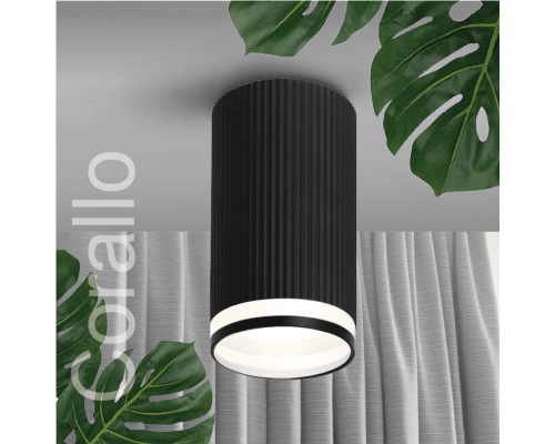 Накладной светильник WOLTA WSL-GU10/03BL под лампу GU10 IP20 Чёрный CORALLO D55x100 1/50