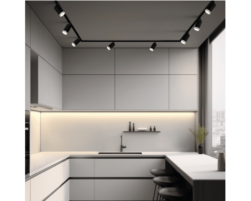 Трековый светильник WOLTA WTL-GU10/05B IP20 под лампу GU10 Чёрный CORALLO D60x140 1/50