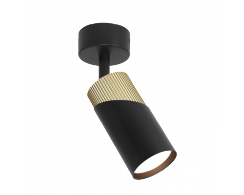 Накладной светильник WOLTA WSL-GU10/S06BG IP20 под лампу GU10 Чёрный/золото DOLCE D60x180 1/50