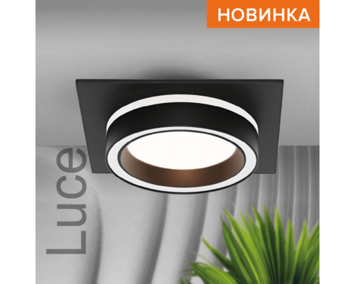 Встраиваемый cветильник WOLTA WDL-GX53/06BL-S IP20 под лампу GX53 квадратный Чёрный LUCE 105x105x35 1/50