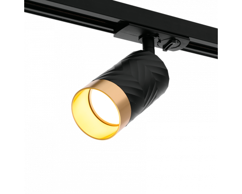 Трековый светильник WOLTA WTL-GU10/09BG IP20 под лампу GU10 Чёрный/золото LINEA D55x165 1/50