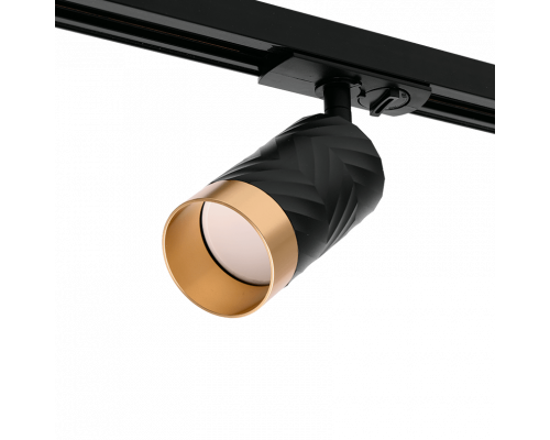 Трековый светильник WOLTA WTL-GU10/09BG IP20 под лампу GU10 Чёрный/золото LINEA D55x165 1/50