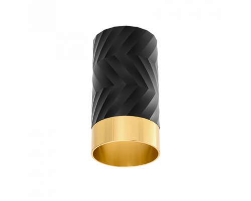 Накладной светильник WOLTA WSL-GU10/09BG IP20 под лампу GU10 Чёрный/золото LINEA D55x100 1/100