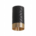 Накладной светильник WOLTA WSL-GU10/09BG IP20 под лампу GU10 Чёрный/золото LINEA D55x100 1/100