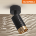 Накладной светильник WOLTA WSL-GU10/S09BG IP20 под лампу GU10 Чёрный/золото LINEA D60x170 1/50
