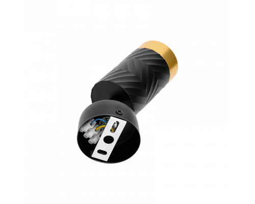Накладной светильник WOLTA WSL-GU10/S09BG IP20 под лампу GU10 Чёрный/золото LINEA D60x170 1/50