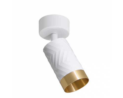 Накладной светильник WOLTA WSL-GU10/S09WG IP20 под лампу GU10 Белый/золото LINEA D60x170 1/50
