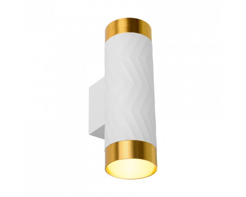 Накладной светильник WOLTA WSL-GU10/W09WG IP20 под лампу GU10 Белый/золото LINEA D55x170 1/30