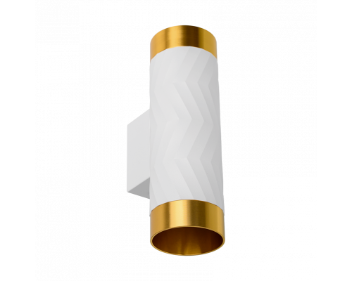 Накладной светильник WOLTA WSL-GU10/W09WG IP20 под лампу GU10 Белый/золото LINEA D55x170 1/30