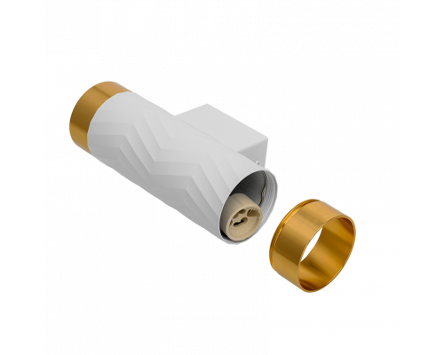 Накладной светильник WOLTA WSL-GU10/W09WG IP20 под лампу GU10 Белый/золото LINEA D55x170 1/30