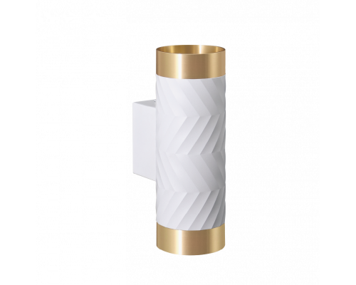 Накладной светильник WOLTA WSL-GU10/W09WG IP20 под лампу GU10 Белый/золото LINEA D55x170 1/30