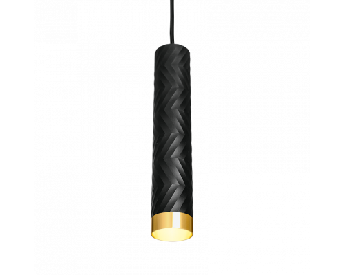 Подвесной светильник WOLTA WSL-GU10/P09BG IP20 под лампу GU10 Чёрный/золото LINEA D55x280 1/20