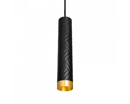 Подвесной светильник WOLTA WSL-GU10/P09BG IP20 под лампу GU10 Чёрный/золото LINEA D55x280 1/20