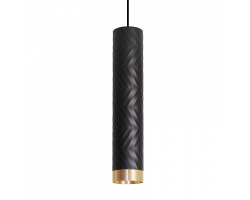 Подвесной светильник WOLTA WSL-GU10/P09BG IP20 под лампу GU10 Чёрный/золото LINEA D55x280 1/20