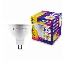 Светодиодная лампа LUMIN'ARTE LSTD-MR16-10W3KGU5.3 MR16 10Вт 800лм 3000К GU5.3 1/10/100