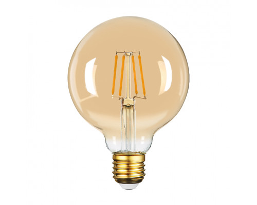 Светодиодная лампа WOLTA Filament, AC 220-240В, 50/60 Гц, золотое стекло, "Шар", G95, E27, 10 Вт, 800 лм, 2400 К, 1/10/20