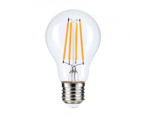 Светодиодная лампа WOLTA Filament, AC 220-240В, 50/60 Гц, прозрачное стекло, "Груша", A60, E27, 9 Вт, 900 лм, 6500 К, 1/10/100