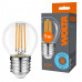 Светодиодная лампа WOLTA Filament, AC 220-240В, 50/60 Гц, прозрачное стекло, "Шар", G45, E27, 7 Вт, 630 лм, 6500 К, 1/10/100