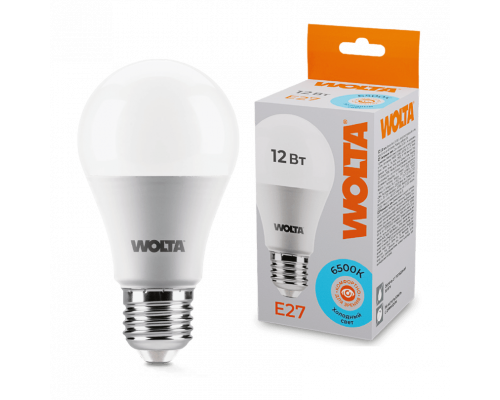 Светодиодная лампа WOLTA 25W60BL12E27 "Груша" A60 12Вт 1050лм 6500К Е27 1/50