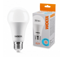 Светодиодная лампа WOLTA 25W65BL20E27 "Груша" A65 20Вт 1650лм 6500К Е27 1/50