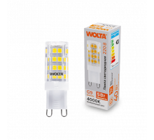 Светодиодная лампа WOLTA WSTD-JCD-5W4KG9-C (керамика) "Капсульная" JCD 5Вт 460лм 4000K G9 1/10/100/1000