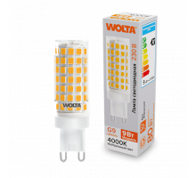 Светодиодная лампа WOLTA WSTD-JCD-9W4KG9-C (керамика) "Капсульная" JCD 9Вт 800лм 4000K G9 1/10/100/1000