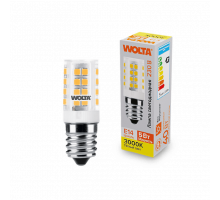 Светодиодная лампа WOLTA WSTD-JCD-5W3KE14-C (керамика) "Капсульная для холодильников и вытяжек" JCD 5Вт 460лм 3000K E14 1/10/100/1000