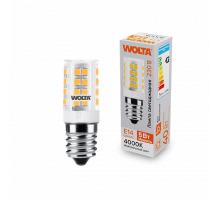 Светодиодная лампа WOLTA WSTD-JCD-5W4KE14-C (керамика) "Капсульная для холодильников и вытяжек" JCD 5Вт 460лм 4000K E14 1/10/100/1000