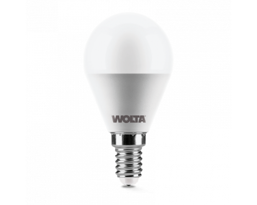 Светодиодная лампа WOLTA 25W45GL10E14 "Шар" G45 10Вт 825лм 6500К Е14 1/50