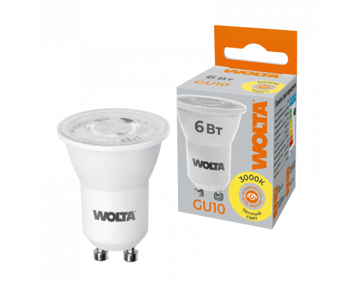 Светодиодная лампа WOLTA WSTD-JCDR-MR11-6W3KGU10-L MR11 6Вт 480лм 3000K GU10 1/10/100