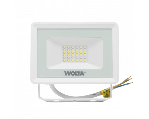 Светодиодный прожектор WOLTA WFL-30W/06W 30Вт 5700К IP65 2700лм белый 143х130/101x26 1/40
