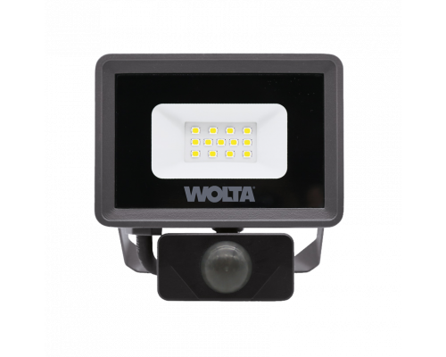 Светодиодный прожектор WOLTA WFL-10W/06S 10Вт 5700K IP65 900лм с датчиком 108*123*40 1/40