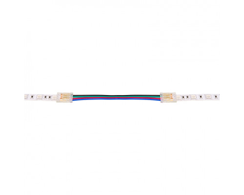 Коннектор WOLTA WLS-4PIN-RGB-10MM-2 выводной/последовательный для ленты SMD RGB шириной 10мм, провод 10см. Цена за 1 шт., мин. кратность 3 шт.