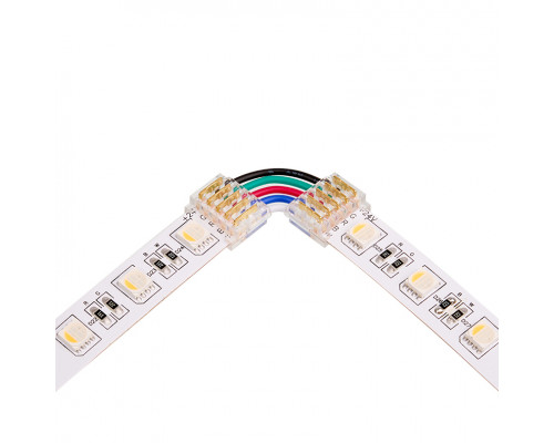 Коннектор WOLTA WLS-5PIN-RGBW-12MM-L угловой для ленты SMD RGB шириной 12мм. Цена за 1 шт., мин. кратность 3 шт.