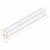 Профиль для натяжного потолка WOLTA WAP-WML-TR2/01B, длина 2 м., 2000х82х69,5