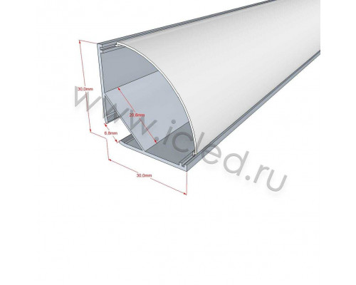 880 Алюминиевый профиль 30*30 угловой
