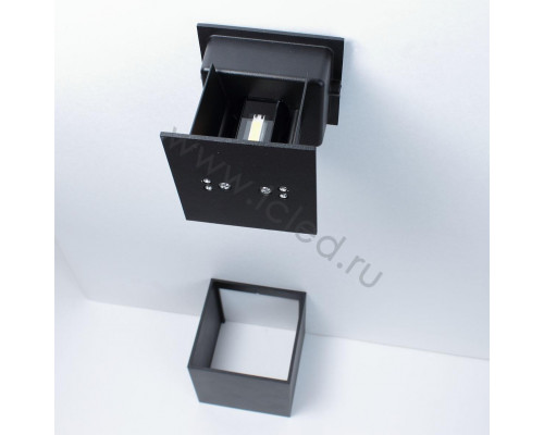 Бра B1002 3W*2 3000K black body Outside IP65
