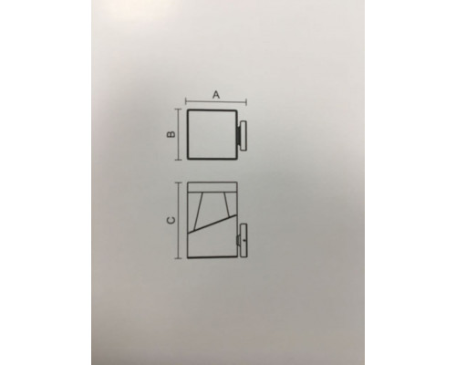 Садовый светильник, настенный, "Тулон", черный, G3101